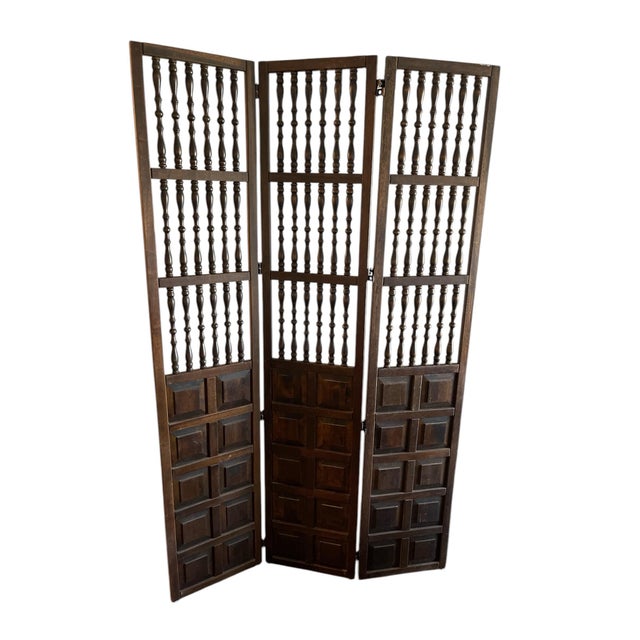 1970s Solid Wood Spindle Room Divider For Sale - Image 10 of 11