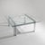 Square Coffee Table in Glass and Steel, 1970s For Sale - Image 4 of 12