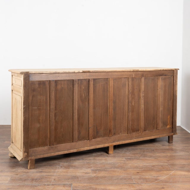 Late 19th Century French Bleached Oak Sideboard Buffet For Sale - Image 14 of 14