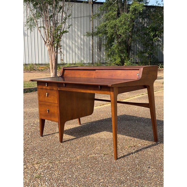 1950s Drexel Profile Executive Desk by John Van Koert For Sale - Image 10 of 12