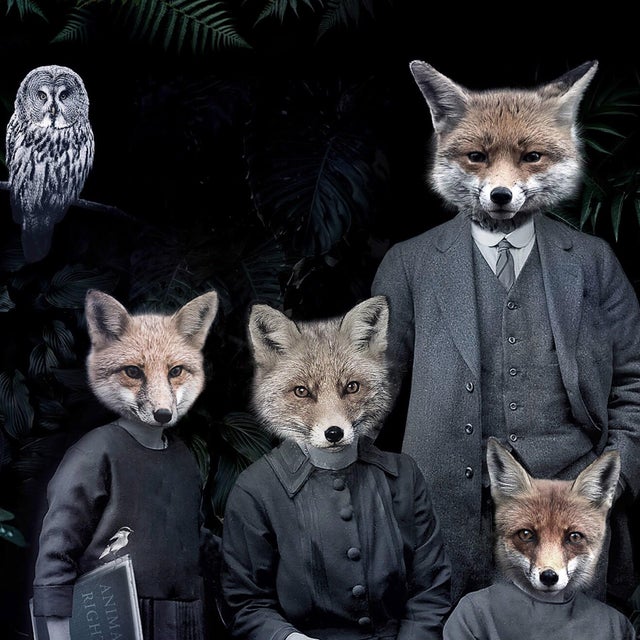Never forget the Forest - Foxes by Marcin and Kate Owczarek | Digital Art of people with fox heads For Sale - Image 4 of 5
