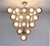 Italian chandelier with frosted smoky Murano glass globes mounted on polished chrome metal finish frame / Made in Italy by...
