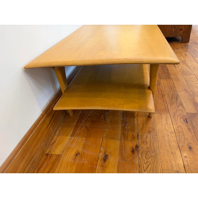 Mid-Century Modern Vintage Haywood Wakefield Maple Coffee Table For Sale - Image 3 of 9