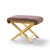 Brass Warren Lloyd for Weiman Mid Century Brass X Base Stools - Pair For Sale - Image 8 of 12