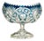 Blue Overlay Crystal Bowl from Val Saint-Lambert For Sale