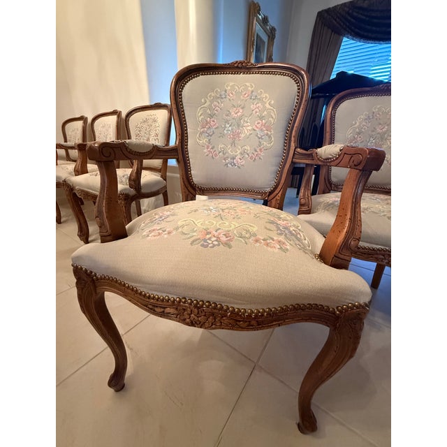 Set of 6 Italian Armchairs by Chateau D’Ax. Made in Italy For Sale In Phoenix - Image 6 of 11