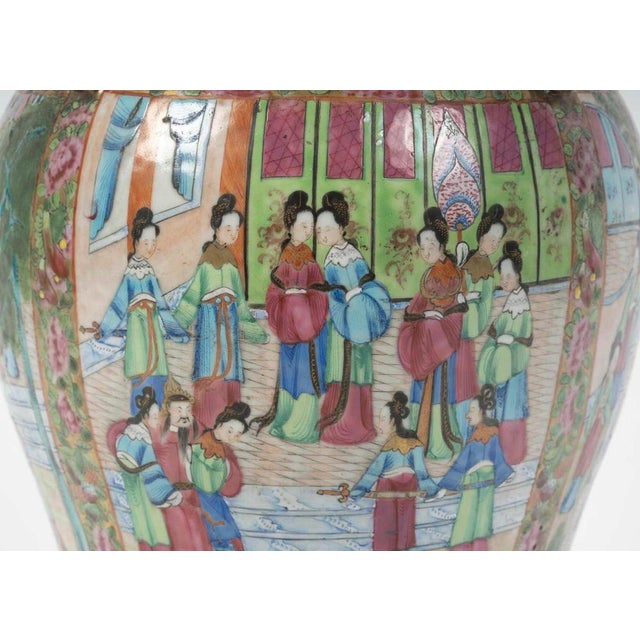 Metal Large Table Lamp in Satsuma Porcelain and Gilt Bronze, 19th Century For Sale - Image 7 of 11