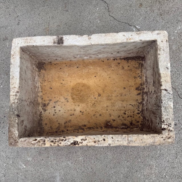 Contemporary Antique Limestone Trough 51626a 28"w For Sale - Image 3 of 6