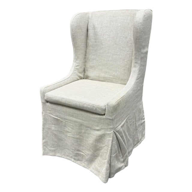 Restoration Hardware Faye Slipcovered Desk Chair on Casters For Sale