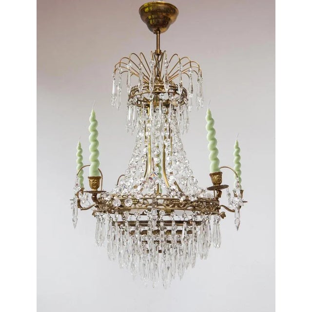 Swedish Empire Style Chandelier, 1950s For Sale - Image 11 of 12