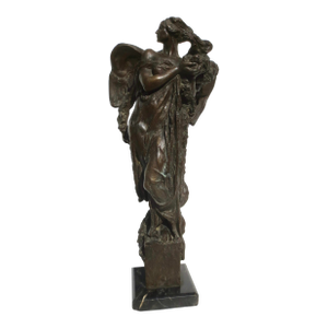 Italian Bronze Allegorical Figure by A. Stagliano Circa 1920
