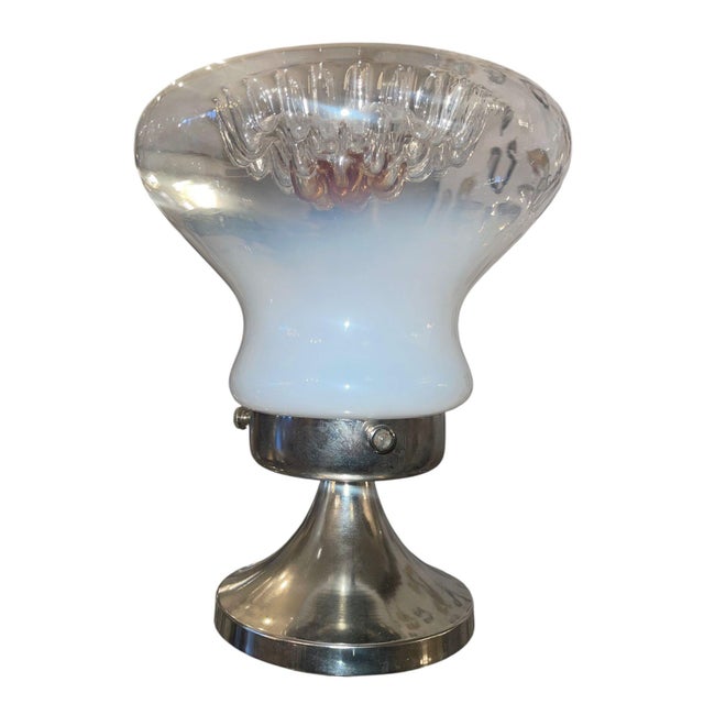 Mazzega Murano 1970's Table Lamps by Toni Zuccheri for Mazzega - a Pair For Sale - Image 4 of 8