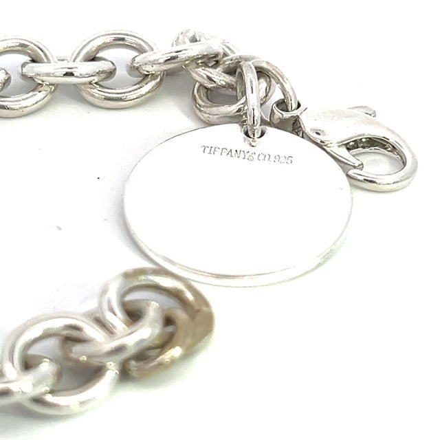 1990s Tiffany & Co Estate Bracelet 6.75" Sterling Silver For Sale In New York - Image 6 of 7
