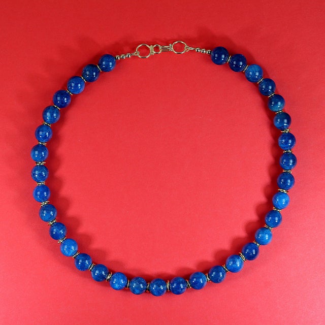 2020s Ajd 21 Inch Apatite Necklace With Gold Plate Clasp For Sale - Image 5 of 5