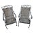 Vintage Woodard Style Black Wrought Iron Mesh High-Back Coil Spring Patio Chairs - A Pair For Sale