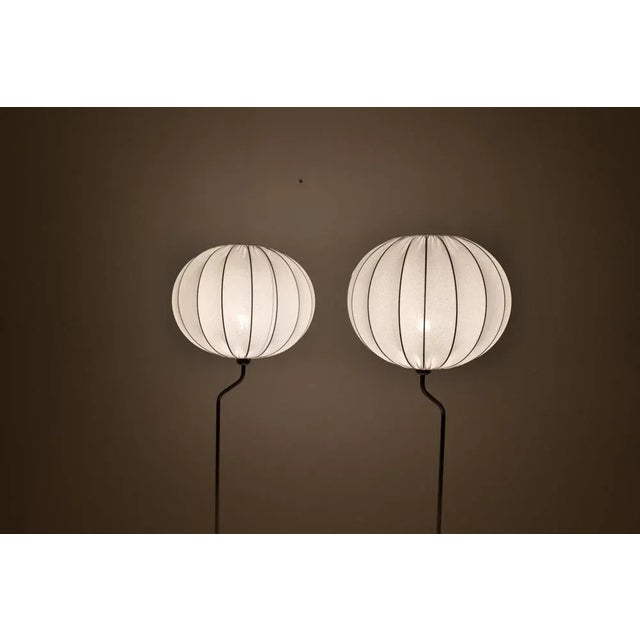 Mid-Century Marble & Steel Floor Lamps from Bergboms, 1970s, Sweden, Set of 2 For Sale - Image 12 of 13