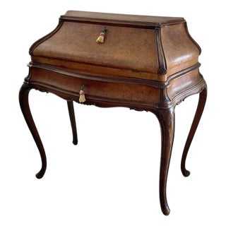 Late 19th Century Fine French Louis XV Style Fall Front Secretary Desk With Queen Anne Legs For Sale