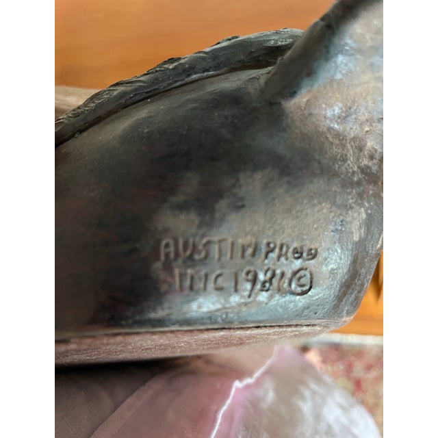 Austin Productions Hand Carved Durastone Swan Sculptural Decorative Object For Sale - Image 9 of 9