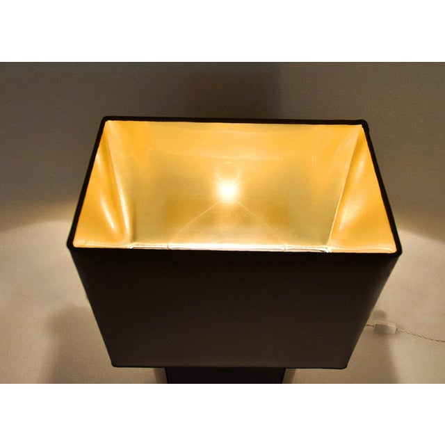 Black Vintage Acrylic Glass and Metal Table Lamp from Romeo Rega, 1970s For Sale - Image 8 of 10