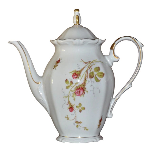 Shabby Chic W Eschenbach Bavaria Germany Briar Rose China Tea/Coffee Pot For Sale