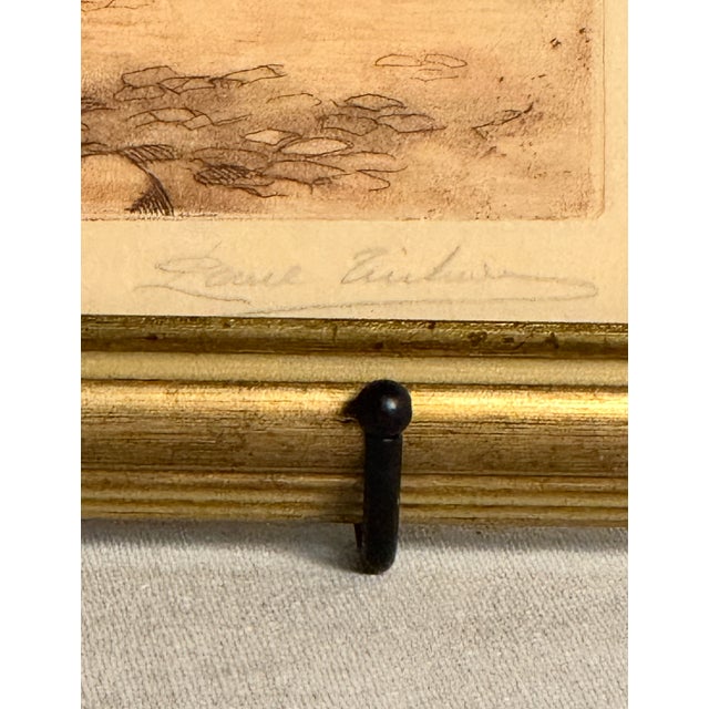 Mid 20th Century Vintage Framed French Still Life Print, Signed For Sale - Image 5 of 6