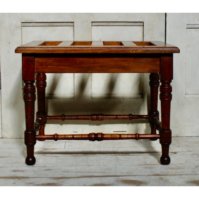 Victorian Teak Luggage Stand, 1900 For Sale - Image 3 of 10
