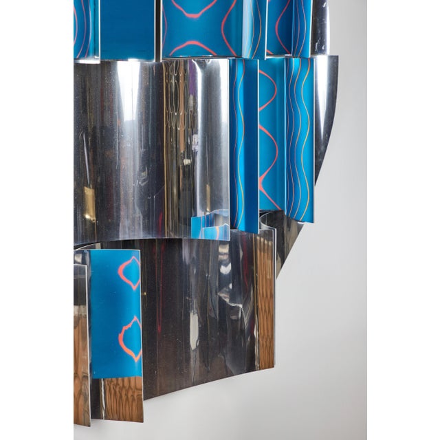 Metal Monumental Kinoptic Metal Wall Sculpture by Rafe Affleck, 1960's For Sale - Image 7 of 9