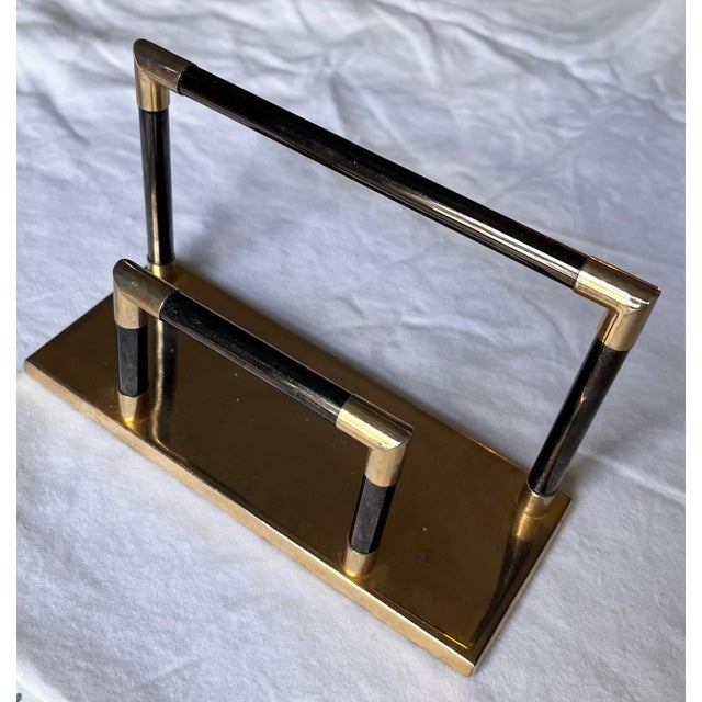 Modern Vintage Mixed Metal Envelope Holder For Sale - Image 3 of 6