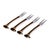 Sable 4-Piece Set Cheese & Cocktail Forks, Gold For Sale - Image 4 of 4