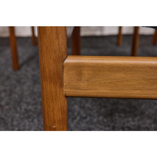 Vintage Dining Armchairs in Walnut and Vinyl Leather from Ib Kofod-Larsen, 1963, Set of 4 For Sale - Image 12 of 18