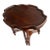 Mid 20th Century Faux Bamboo Oval Shield Shape Coffee Side Table For Sale