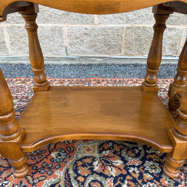 Vintage Pennsylvania House Rustic Traditional Solid Maple Tiered 1 Drawer Nightstands - A Pair For Sale - Image 11 of 17