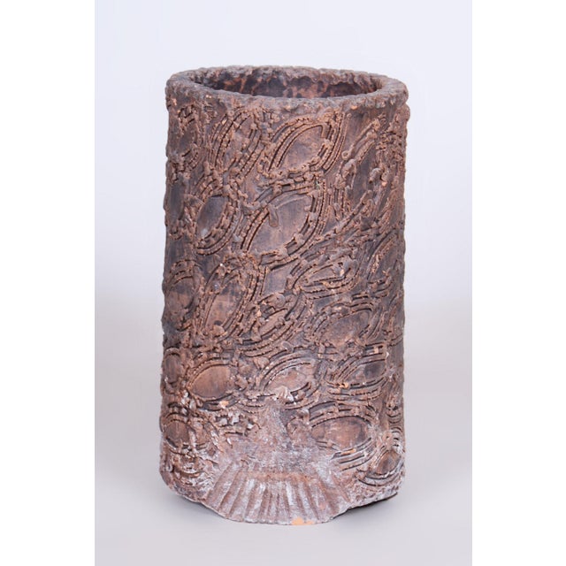 This ceramic vase dates back to the 1950s and is a typical representative of Czechoslovak "Mid-Century" design. Ceramics...