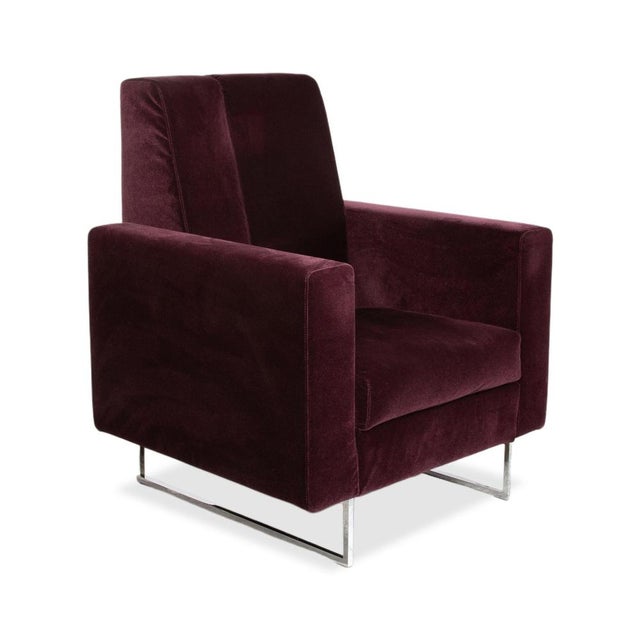 Purple Embrace Set in Velour Velvet Chrome in Violet Aubergine Purple with Manual Function, Set of 3 For Sale - Image 8 of 18