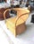 Great rattan chair in pristine condition. It's comfortable too! Very sturdy chair with a tight weave. Has fluid lines all...