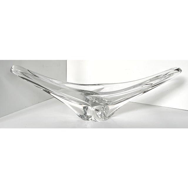 Mid-Century Modern Daum, France, Sculptural and Curvilinear Midcentury 25" Wide Large Art Glass Bowl. Heavy - Almost...