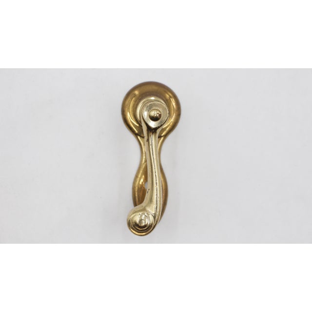 Traditional Pair of Late 20th Century Polished Brass Dummy Door Lever Pulls For Sale - Image 3 of 8