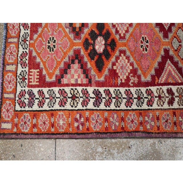 Mid 20th Century Galerie Shabab Collection Tribal Mid-20th Century Turkish Anatolian Runnerr For Sale - Image 5 of 8