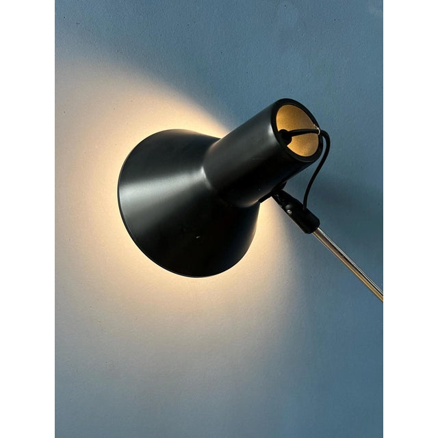 Vintage Adjustable Black Floor Lamp in style of Hoogervorst For Sale - Image 5 of 11