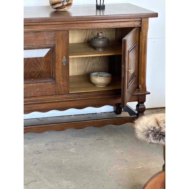 Mid-Century Modern Stained Oak Sideboard by Henning Kjærnulf, Denmark, 1960s For Sale - Image 6 of 12