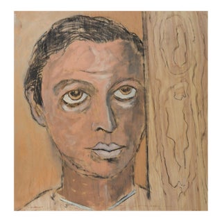 Late 20th Century Expressionist Portrait Painting For Sale