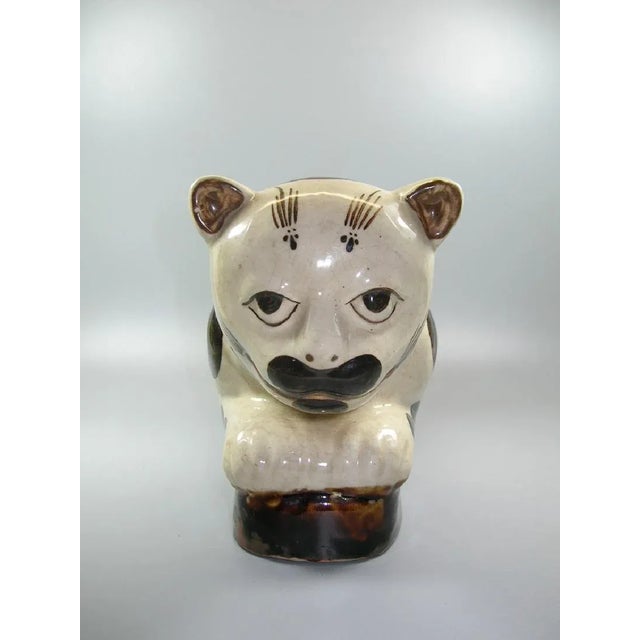 Antique Chinese Cizhou-Ware Ceramic 'Cat' Pillow For Sale - Image 4 of 11
