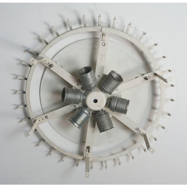 Vintage Ice Glass Ceiling Fixture with 32 Glass Tubes from Doria Leuchten, 1960s For Sale - Image 13 of 14