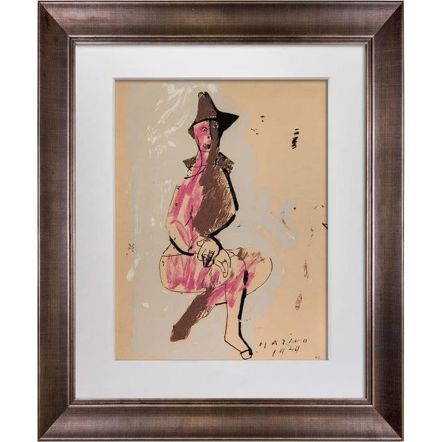 1960s Marino Marini Lithograph Signed Ltd Edition "Sopresa" 1949 For Sale - Image 5 of 5