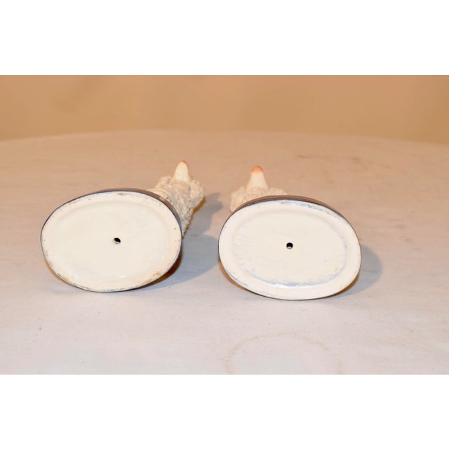 Pair of English Staffordshire Style Poodles For Sale In Greensboro - Image 6 of 7