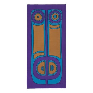 Mid-Century German Pop Art Screen Printed Wall Hanging by Traute Sänger, 1970s For Sale