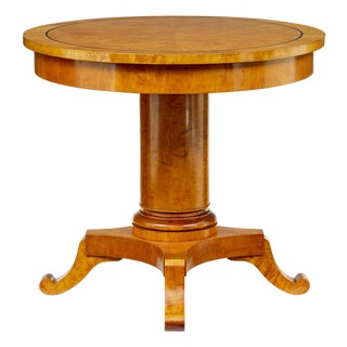Antique Swedish Birch Oval Center Table, 1895 For Sale