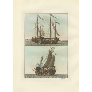 Ferrario, Chinese Junks and Sailing Vessels, 1815, Print For Sale