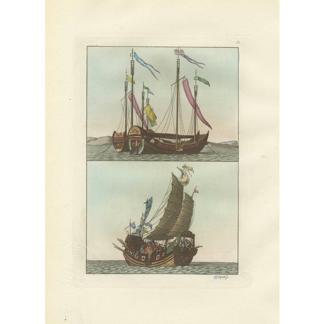 Ferrario, Chinese Junks and Sailing Vessels, 1815, Print For Sale
