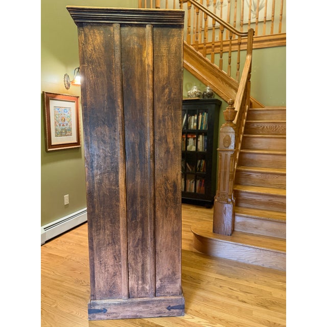 Vintage Indian Haveli Armoire With Antique Hand-Carved Mandala Doors For Sale - Image 13 of 18